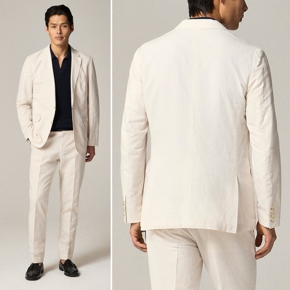 NWT J. Crew Ludlow Blazer Jacket Sport Coat Linen Cotton Classic Preppy 42R - Picture 1 of 15